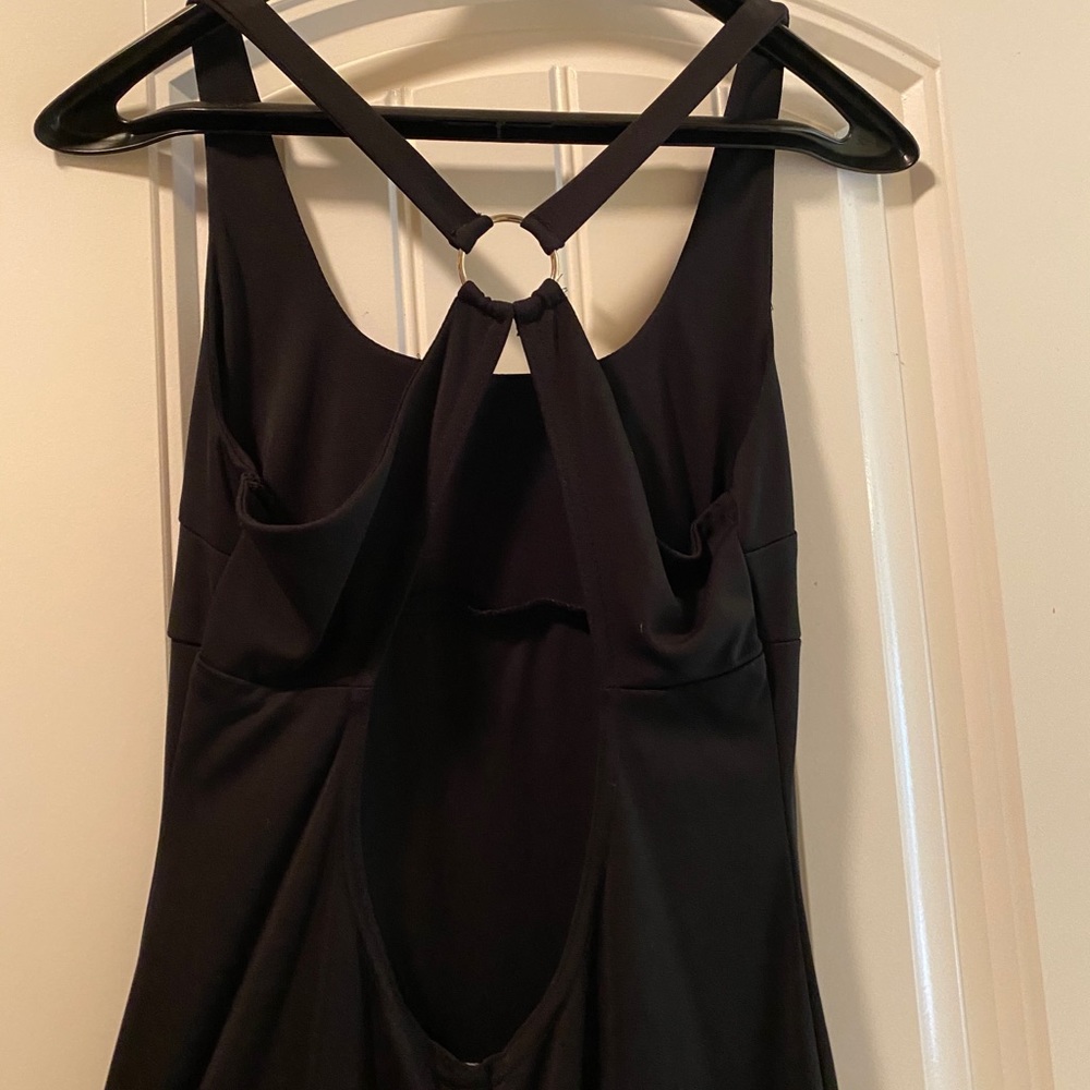 COPY - Black Dress with criss cross open back Size S